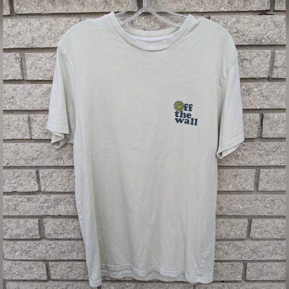 Vans “Off The Wall” Bright Sun Logo *Mens Large* Casual T-Shirt Ivory Mountain - Picture 6 of 6